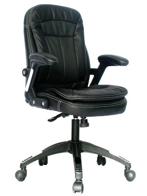 Imagen de una Silla Leather Bremen en color negro.