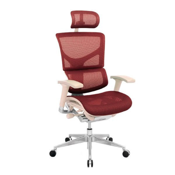 Imagen de una Silla Luxury Korea Beige en color rojo.